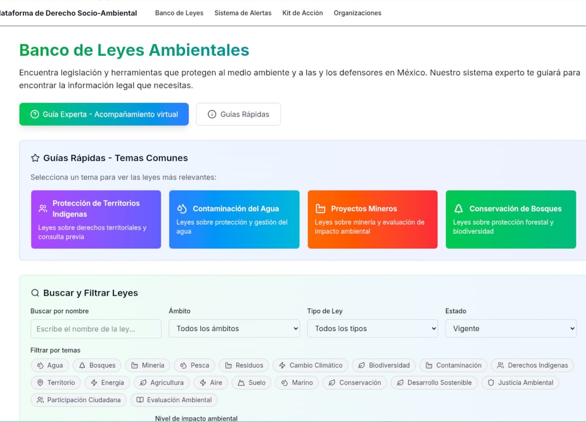 Plataforma socioambiental de defensa de derechos